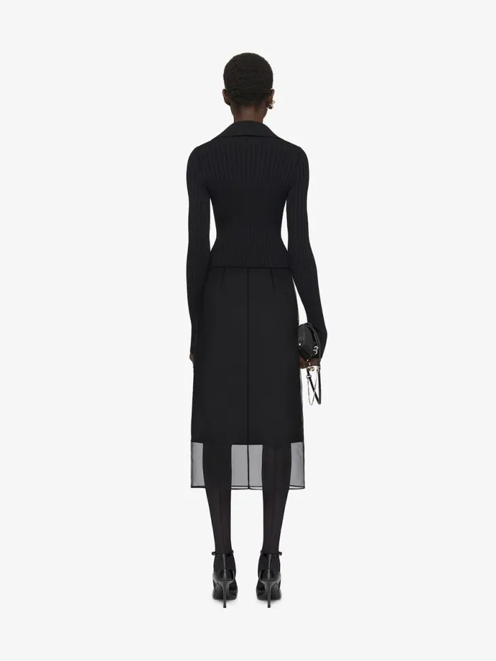 Skirt In Organza With Crystals Black Women Givenchy Skirts