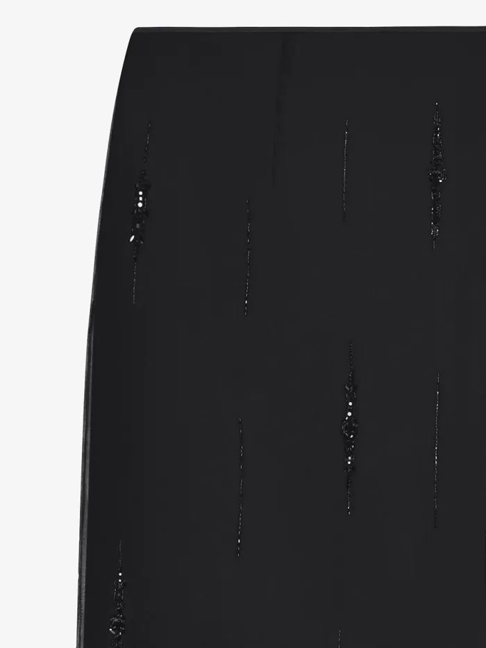 Skirt In Organza With Crystals Black Women Givenchy Skirts