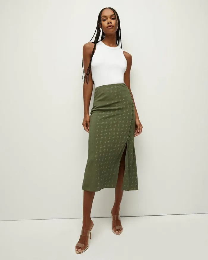 Skirts and Shorts Shop Veronica Beard Franconia Silk Jacquard Skirt Bright Army Skirts and Shorts Shop Veronica Beard Franconia Silk Jacquard Skirt Bright Army