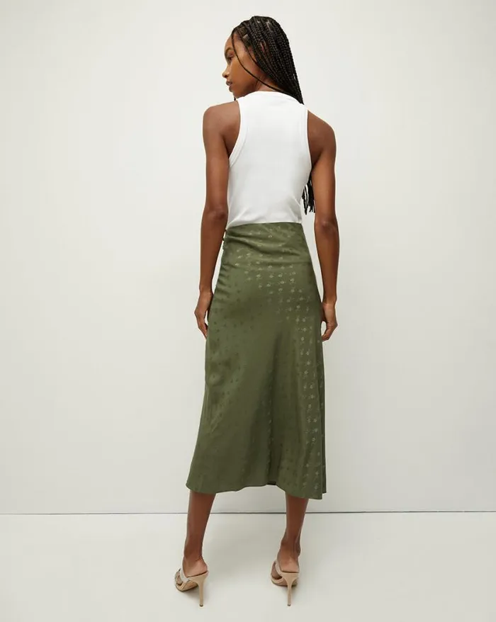 Skirts and Shorts Shop Veronica Beard Franconia Silk Jacquard Skirt Bright Army