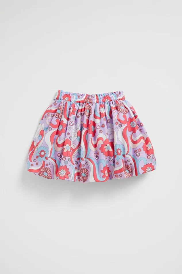 Skirts Girl Seed Heritage Floral Wave Skirt Lavender
