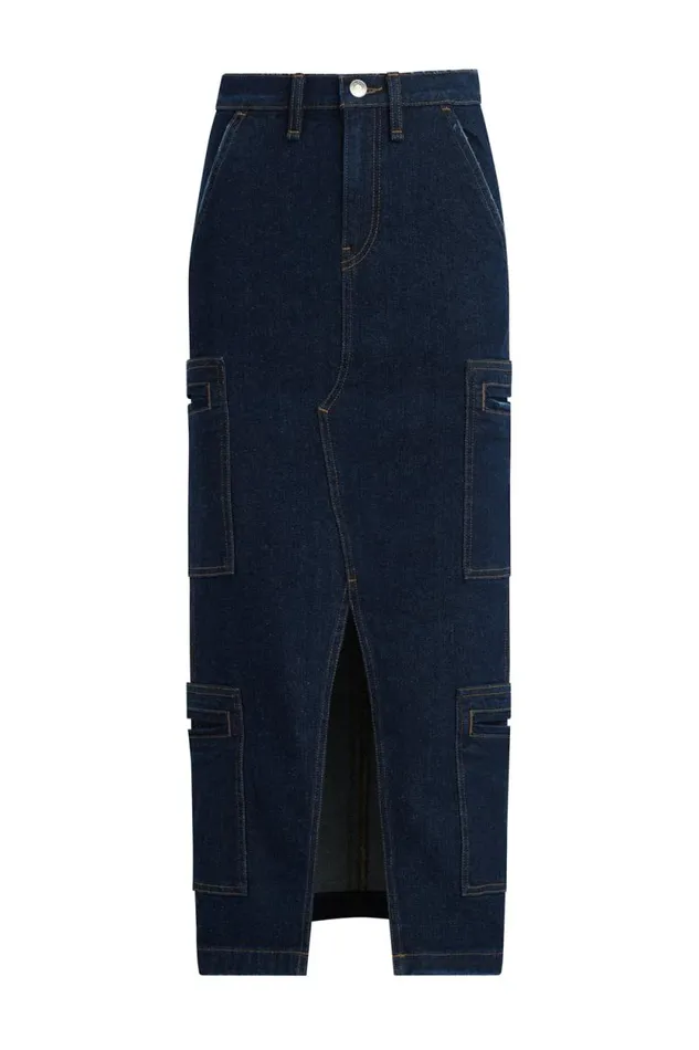 Skirts Women Hudson Jeans Reconstructed Skirt W Cargo Welt Pockets Denim Rinse Skirts Women Hudson Jeans Reconstructed Skirt W Cargo Welt Pockets Denim Rinse