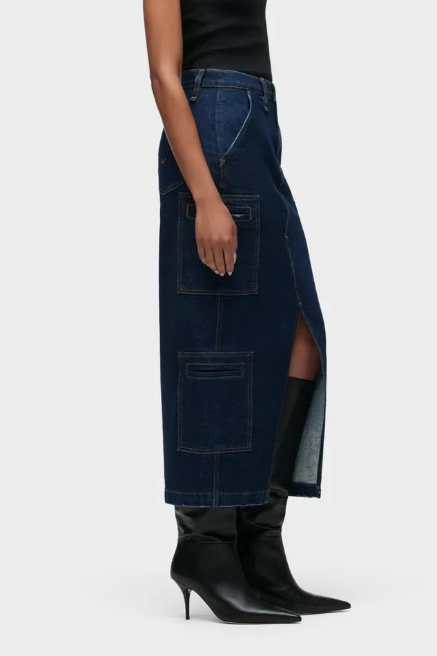 Skirts Women Hudson Jeans Reconstructed Skirt W Cargo Welt Pockets Denim Rinse Skirts Women Hudson Jeans Reconstructed Skirt W Cargo Welt Pockets Denim Rinse