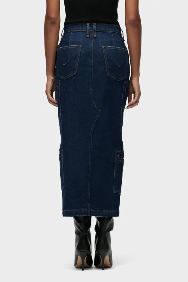 Skirts Women Hudson Jeans Reconstructed Skirt W Cargo Welt Pockets Denim Rinse Skirts Women Hudson Jeans Reconstructed Skirt W Cargo Welt Pockets Denim Rinse