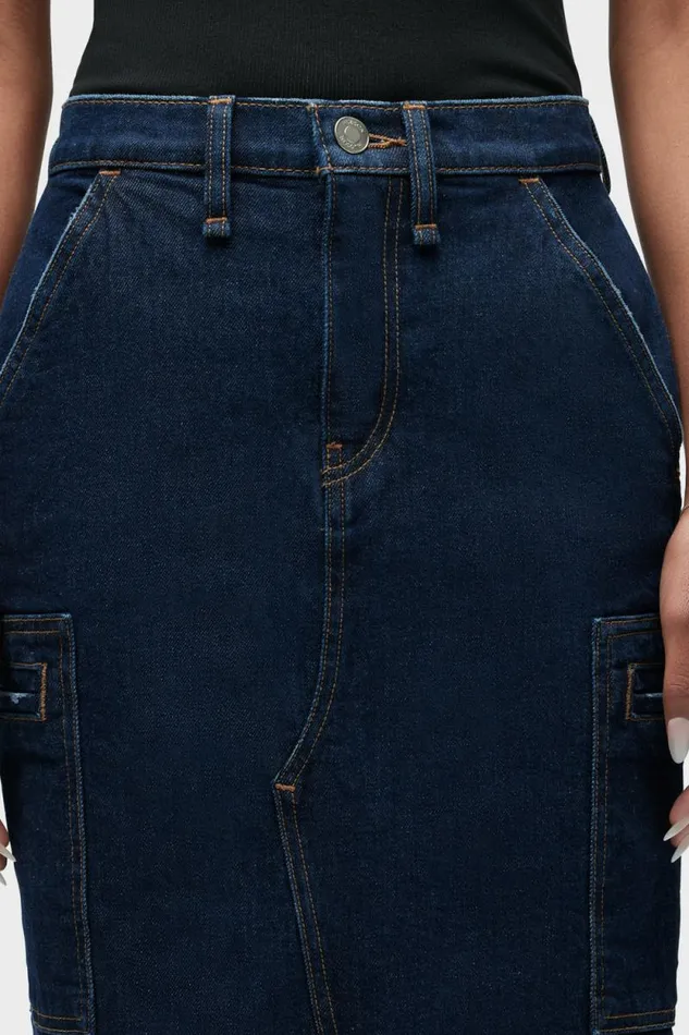 Skirts Women Hudson Jeans Reconstructed Skirt W Cargo Welt Pockets Denim Rinse Skirts Women Hudson Jeans Reconstructed Skirt W Cargo Welt Pockets Denim Rinse