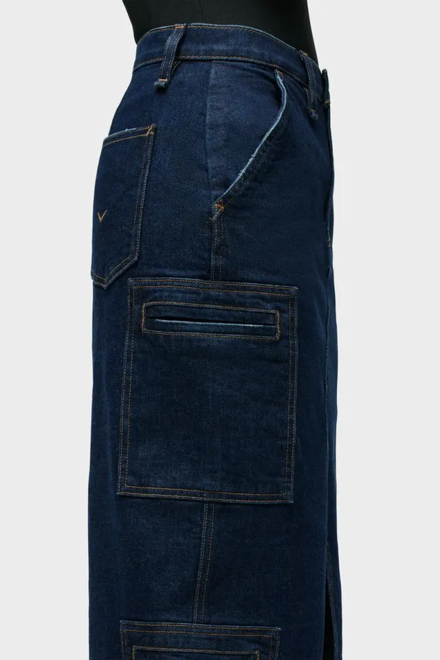 Skirts Women Hudson Jeans Reconstructed Skirt W Cargo Welt Pockets Denim Rinse Skirts Women Hudson Jeans Reconstructed Skirt W Cargo Welt Pockets Denim Rinse