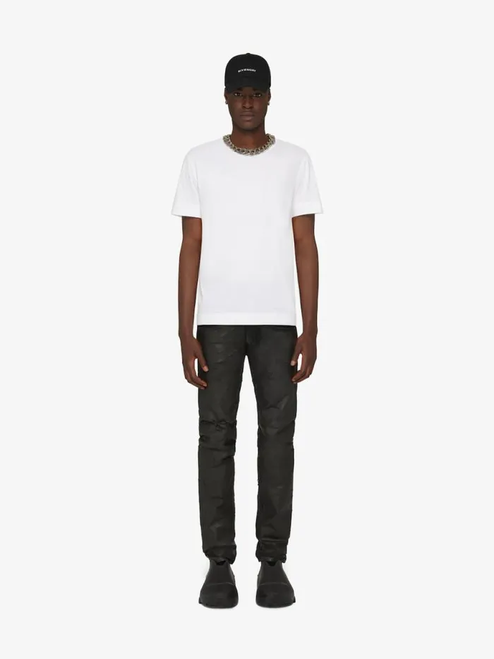 Slim Fit TShirt In Cotton With 4g Embroidery White Men Givenchy TShirts