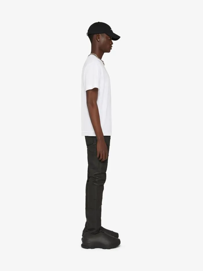 Slim Fit TShirt In Cotton With 4g Embroidery White Men Givenchy TShirts