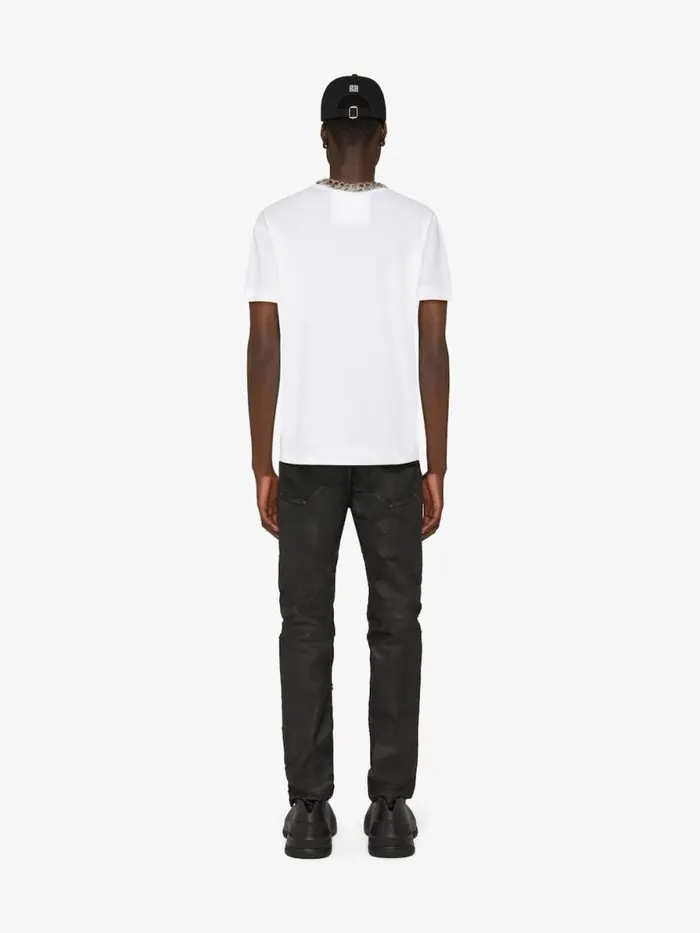 Slim Fit TShirt In Cotton With 4g Embroidery White Men Givenchy TShirts