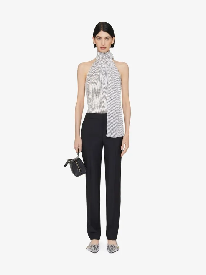 Slim Fit Tailored Pants In Wool And Mohair Black Women Givenchy Pants and Shorts