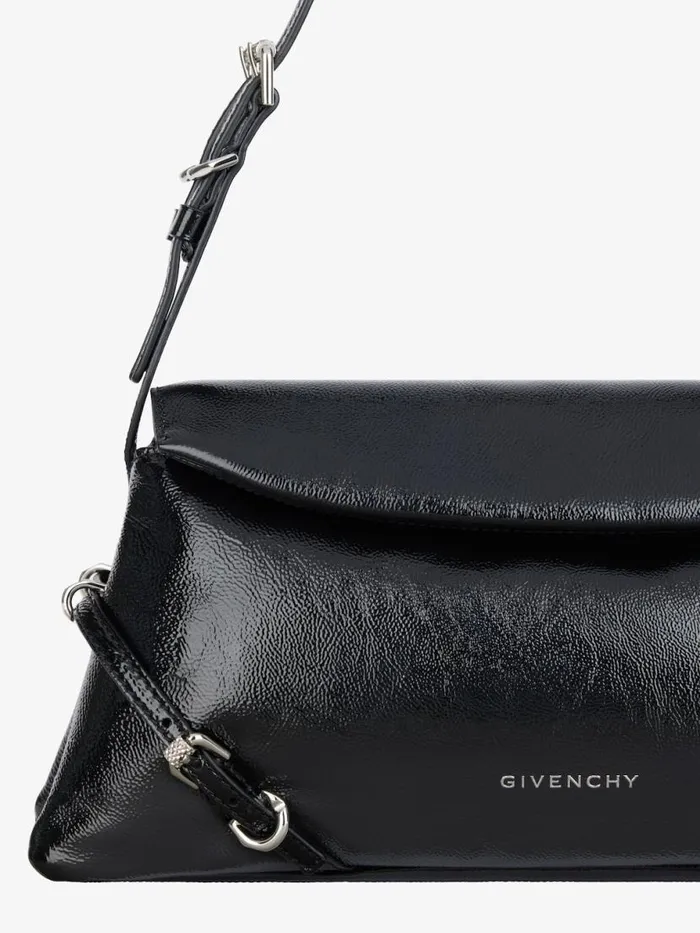 Small P039tit Voyou Bag In Patent Leather Black Women Givenchy Shoulder Bags