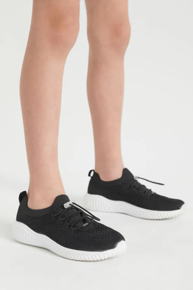 Sneakers and Trainers Boy Seed Heritage Knit Trainer Black