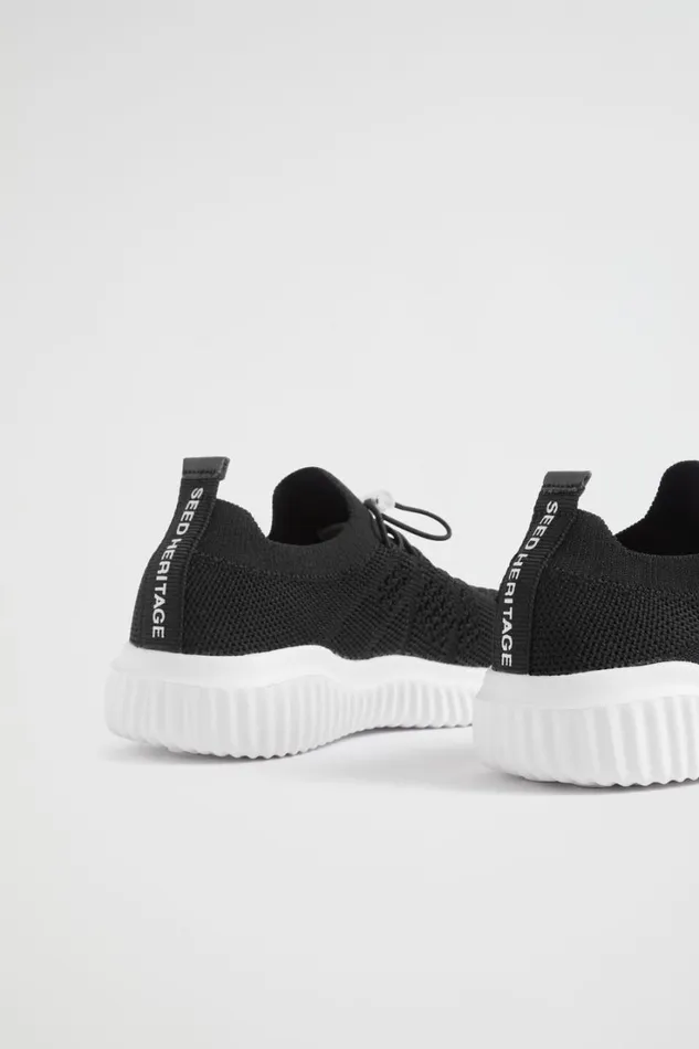 Sneakers and Trainers Boy Seed Heritage Knit Trainer Black