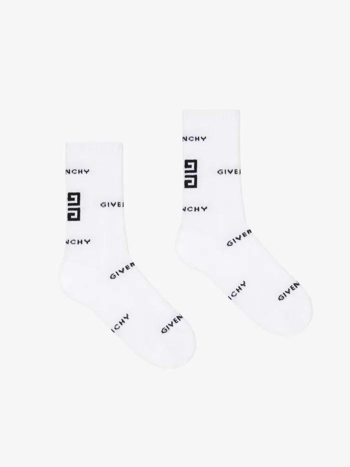 Socks In 4g Jacquard White Kids Givenchy