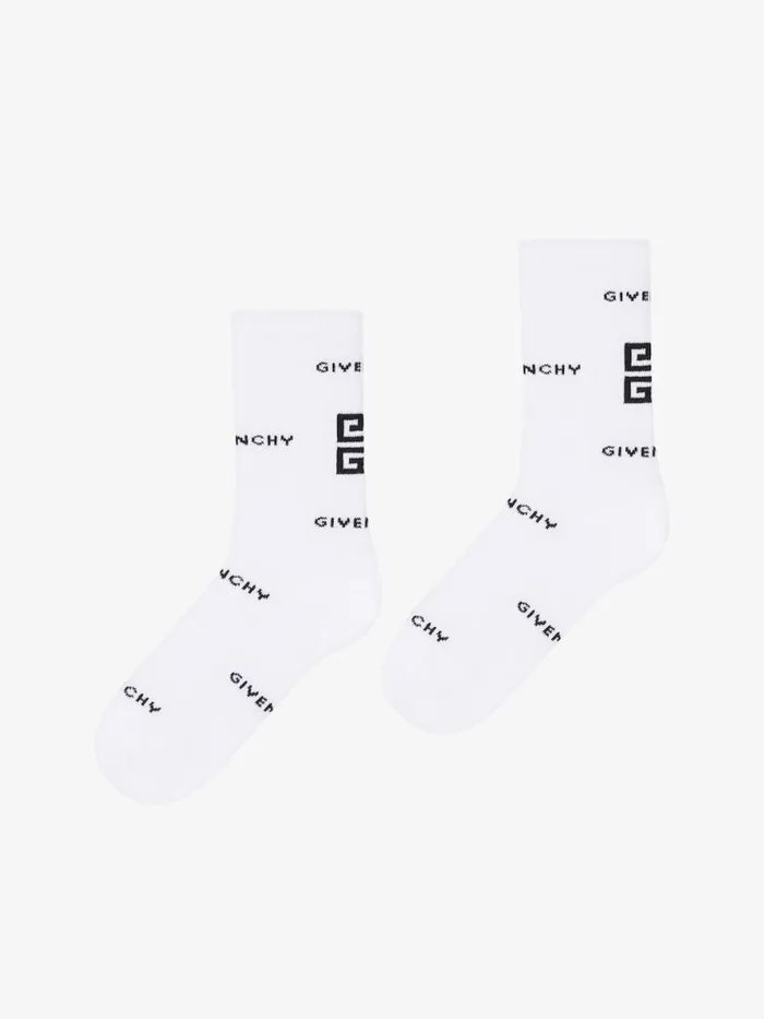 Socks In 4g Jacquard White Kids Givenchy