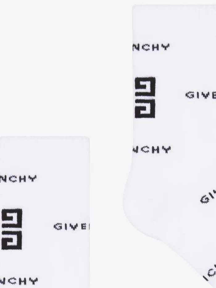 Socks In 4g Jacquard White Kids Givenchy
