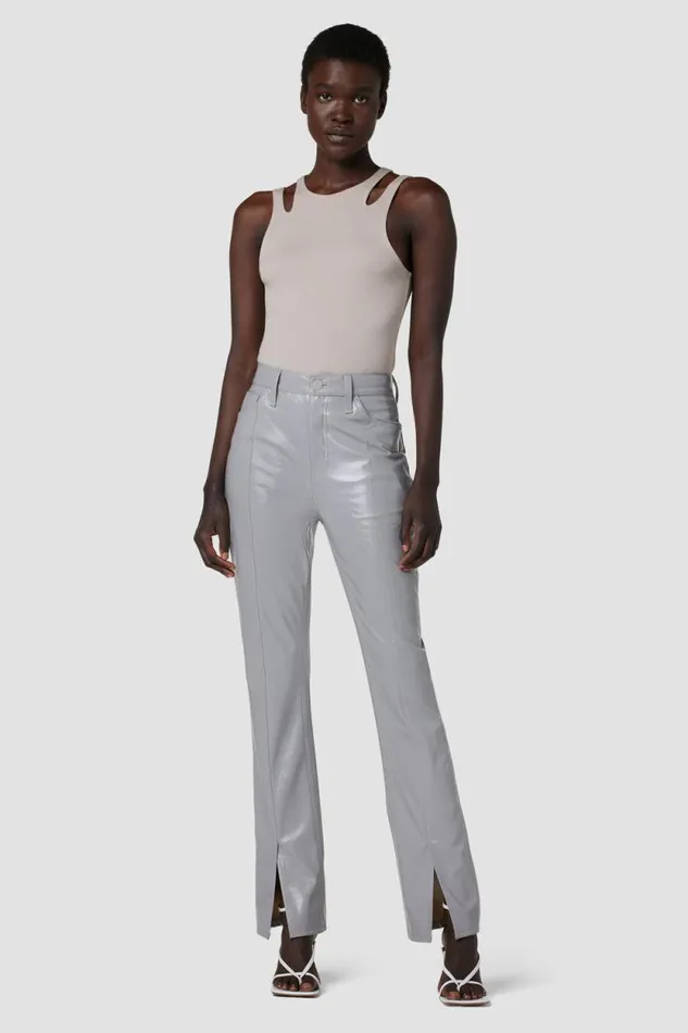 Straight Women Hudson Jeans Harlow Ultra HighRise Cigarette Jean W Slit Hem Ultimate Gray