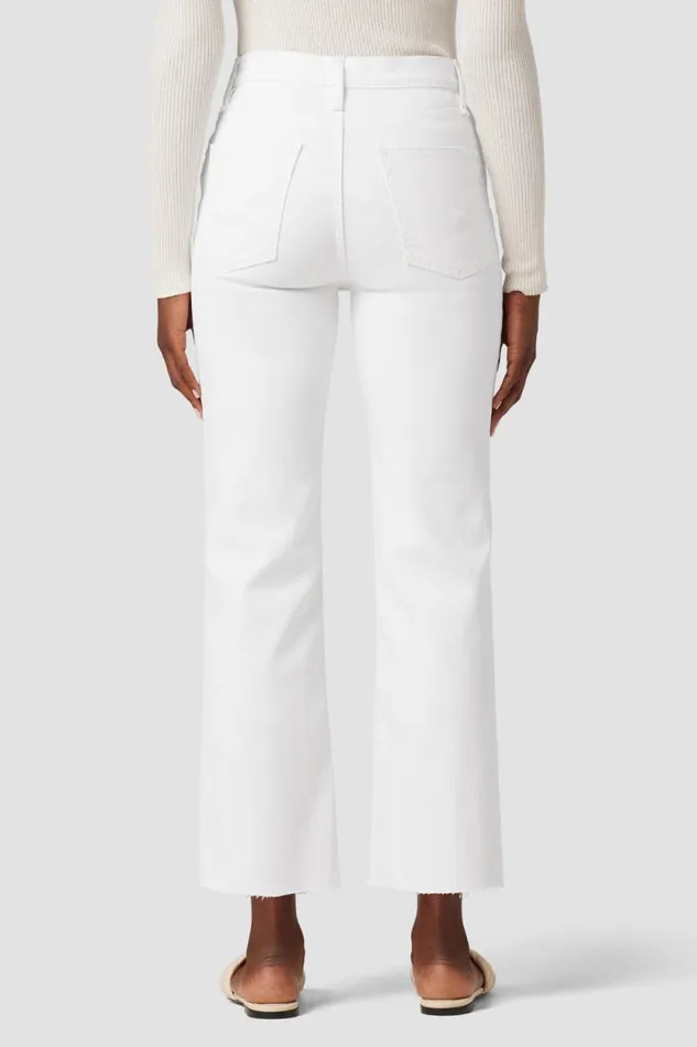 Straight Women Hudson Jeans Remi HighRise Straight Crop Jean Destructed White Shadow
