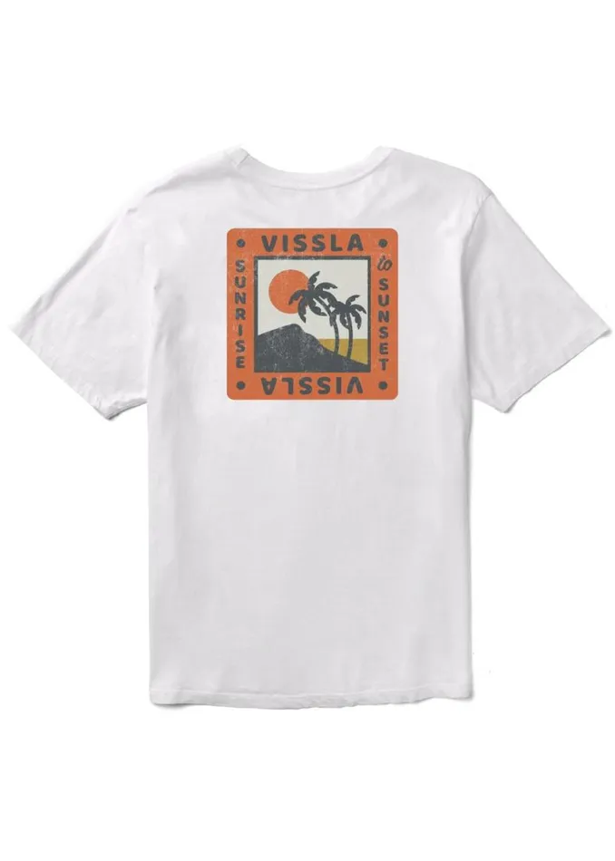 Sunrise Organic Tee White Men Vissla Tees