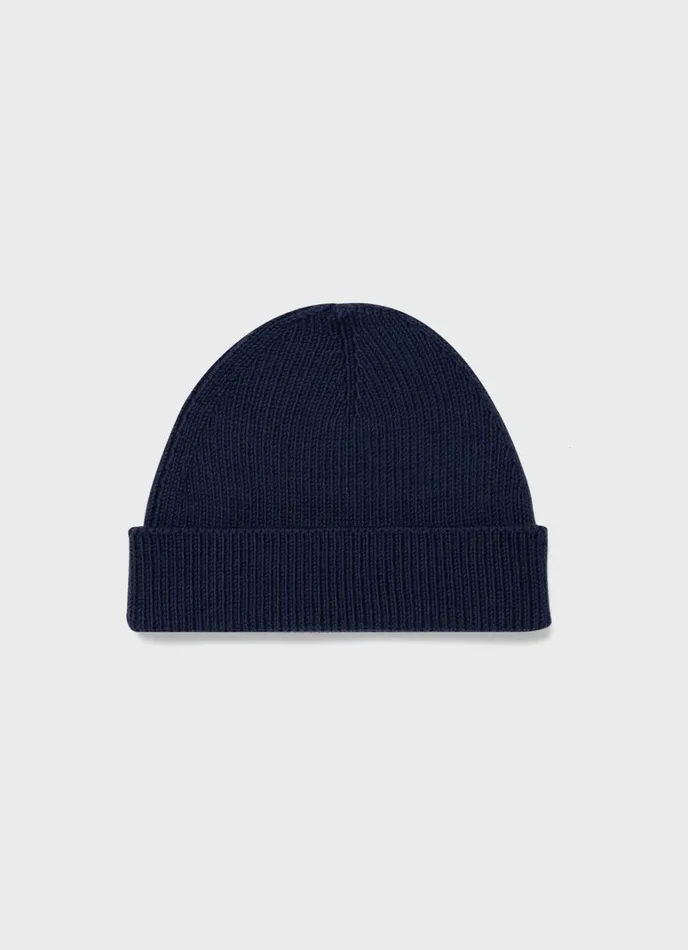 SUNSPEL Hats Scarves Gloves X Nigel Cabourn Beanie Hat Navy 8211 MenWomen