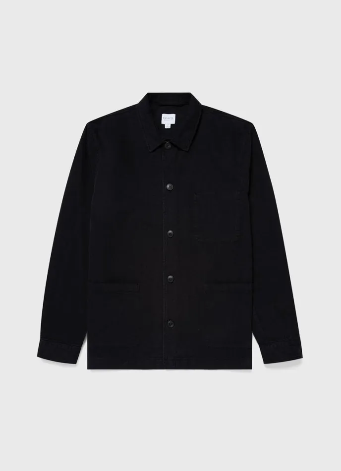 SUNSPEL Jackets and Coats Brushed Cotton Twin Pocket Jacket Black 8211 Men