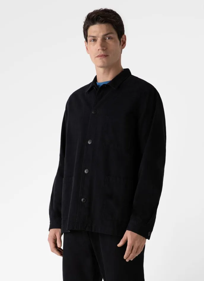 SUNSPEL Jackets and Coats Brushed Cotton Twin Pocket Jacket Black 8211 Men