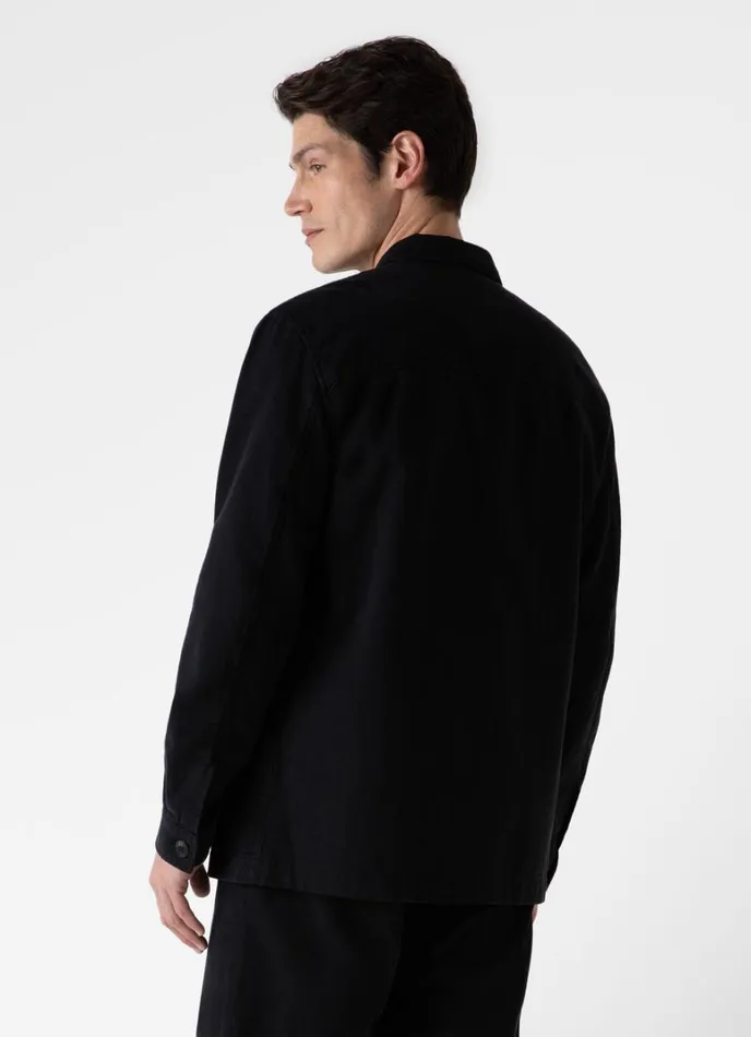 SUNSPEL Jackets and Coats Brushed Cotton Twin Pocket Jacket Black 8211 Men