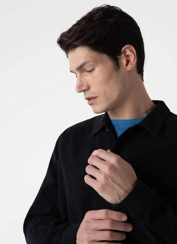 SUNSPEL Jackets and Coats Brushed Cotton Twin Pocket Jacket Black 8211 Men