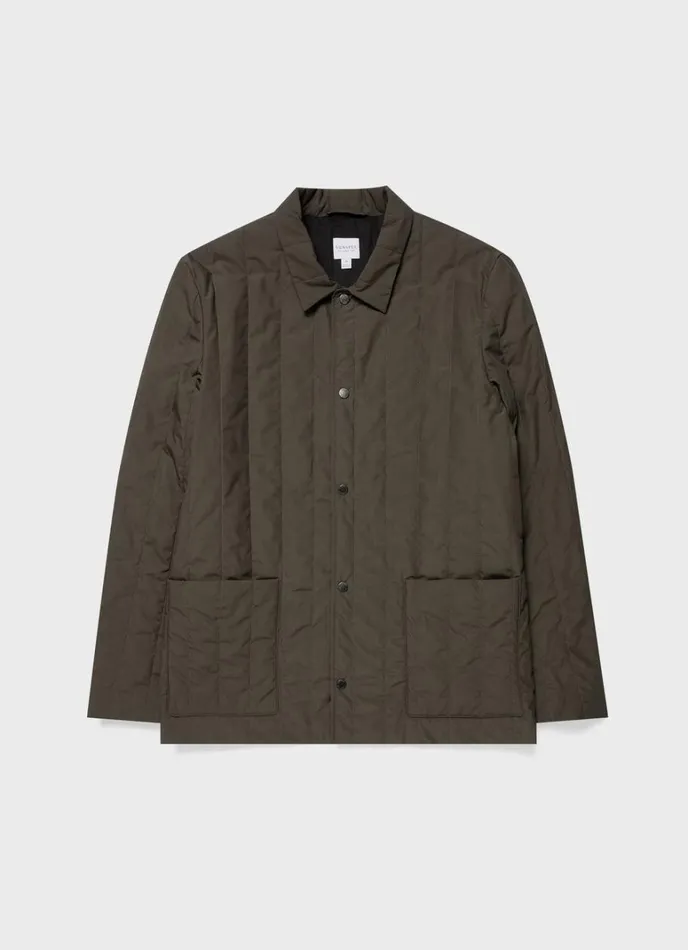 SUNSPEL Jackets and Coats Quilted Twin Pocket Jacket Dark Olive 8211 Men