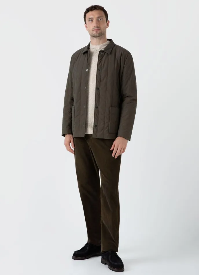SUNSPEL Jackets and Coats Quilted Twin Pocket Jacket Dark Olive 8211 Men