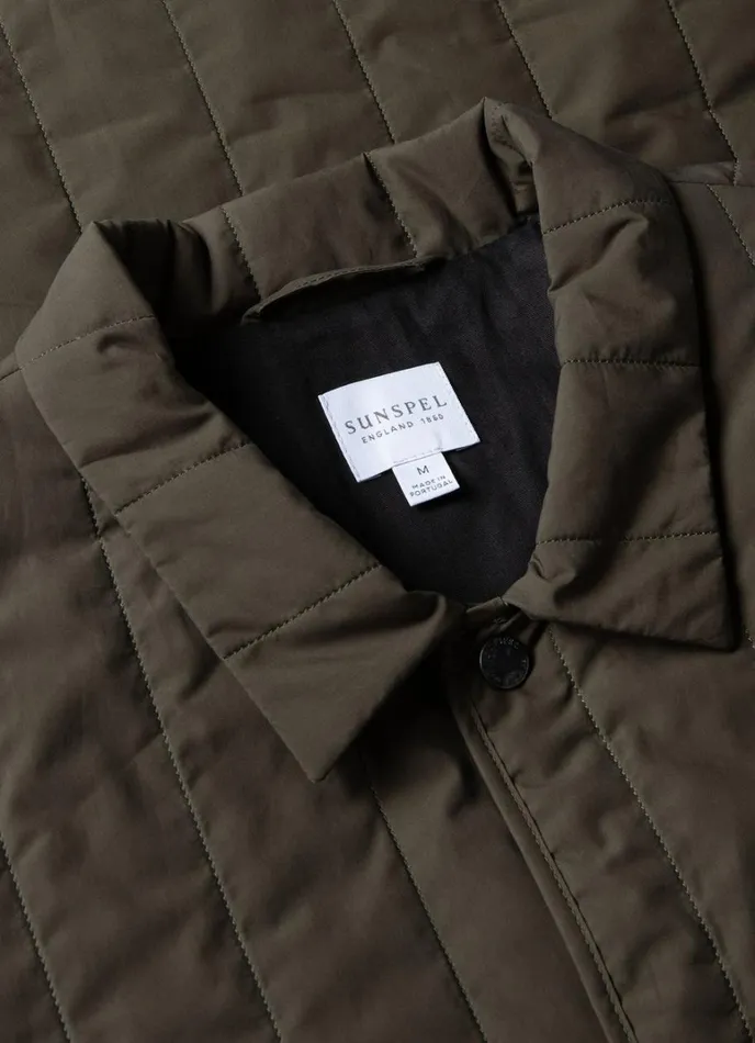 SUNSPEL Jackets and Coats Quilted Twin Pocket Jacket Dark Olive 8211 Men