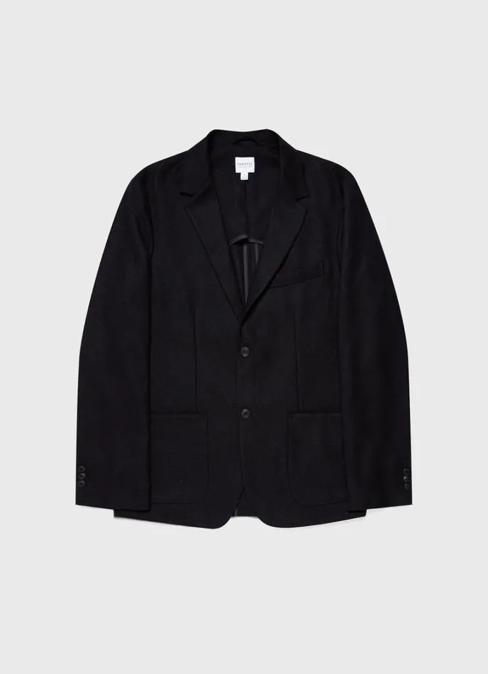SUNSPEL Jackets and Coats Textured Wool Blazer Navy 8211 Men