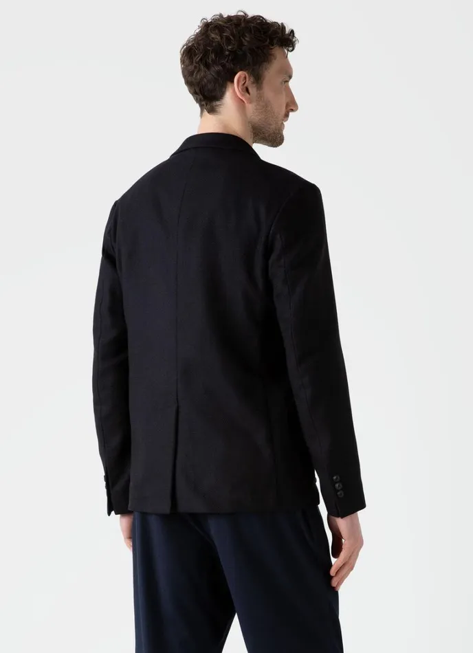 SUNSPEL Jackets and Coats Textured Wool Blazer Navy 8211 Men