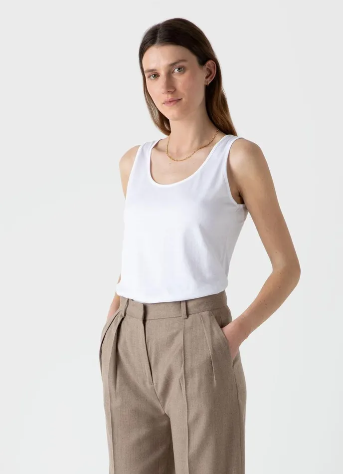 SUNSPEL Loungewear and Sleepwear Classic Vest White 8211 Women