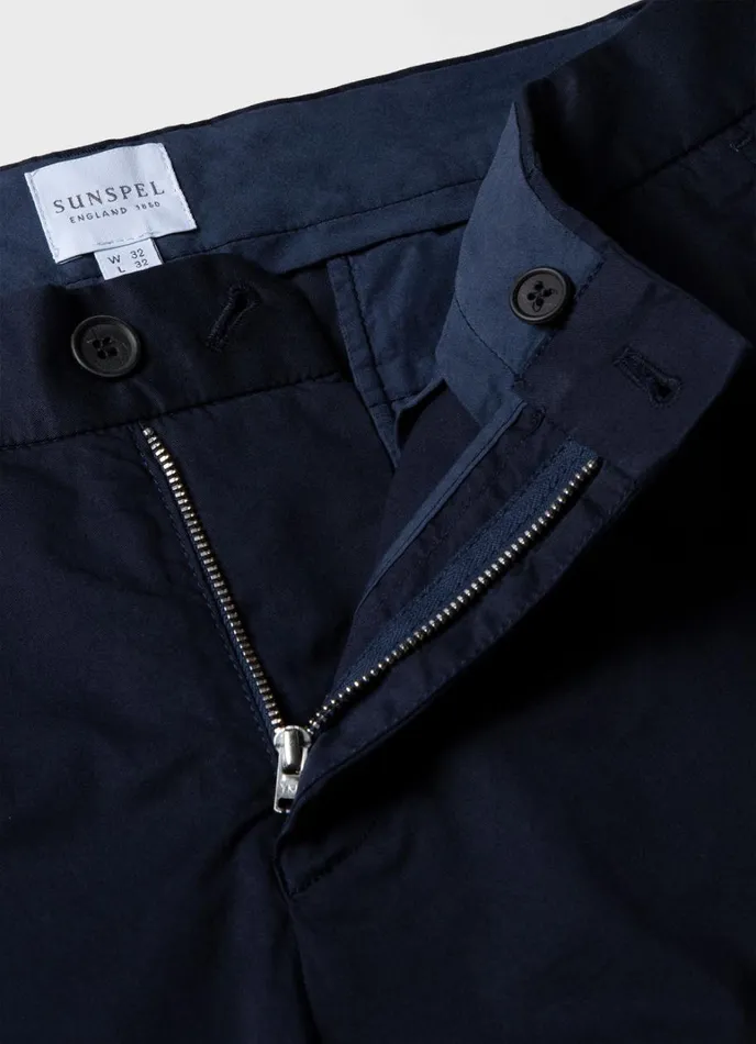 SUNSPEL Pants Regular Fit Stretch Chino Navy 8211 Men
