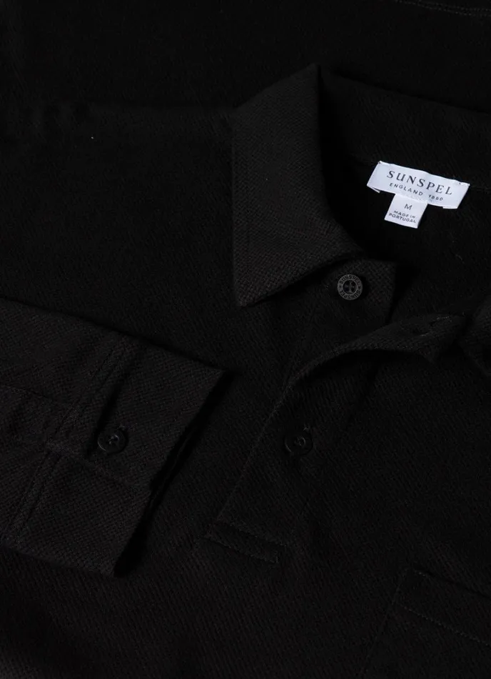 SUNSPEL Polo Shirts Long Sleeve Riviera Polo Shirt Black 8211 Men