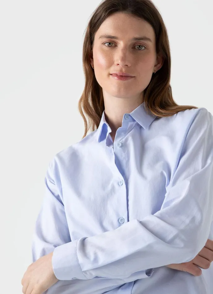 SUNSPEL Shirts and Blouses Cotton Shirt Blue 8211 Women