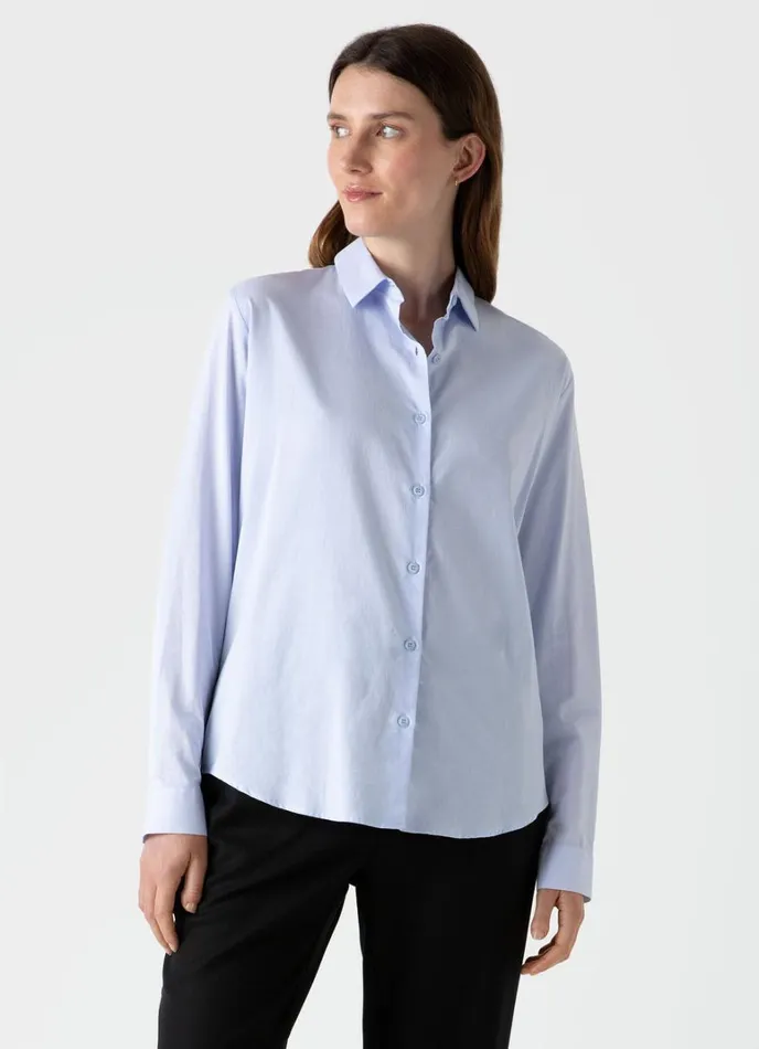SUNSPEL Shirts and Blouses Cotton Shirt Blue 8211 Women