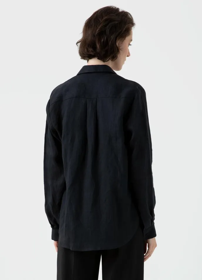 SUNSPEL Shirts and Blouses Linen Shirt Black 8211 Women