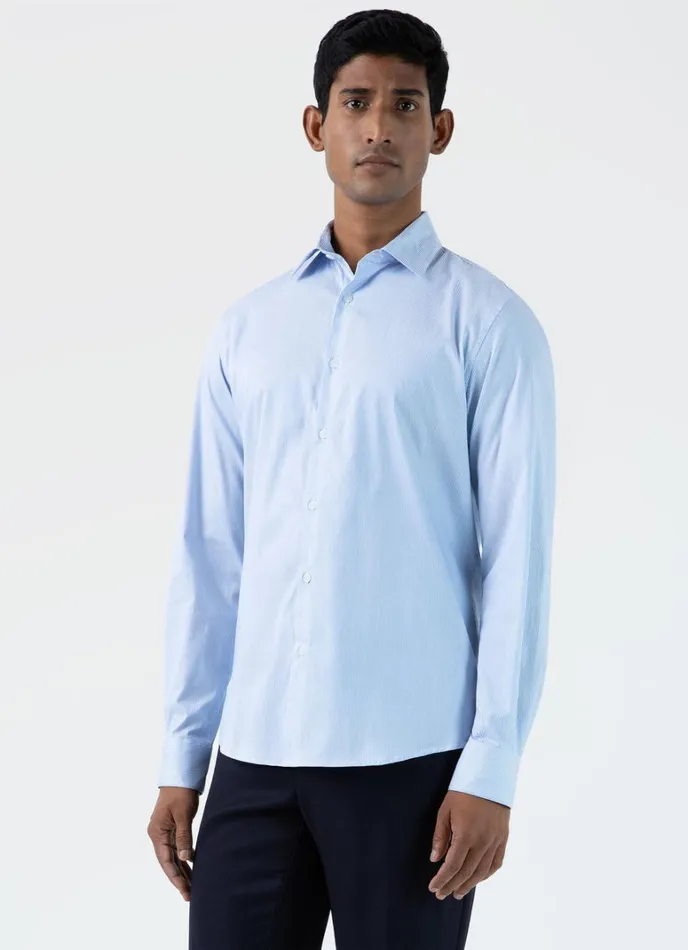 SUNSPEL Shirts Cotton Stretch Shirt Light Bluewhite 8211 Men