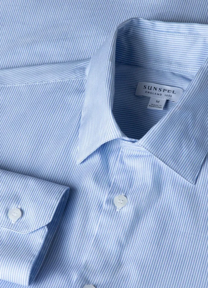 SUNSPEL Shirts Cotton Stretch Shirt Light Bluewhite 8211 Men