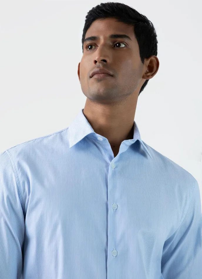 SUNSPEL Shirts Cotton Stretch Shirt Light Bluewhite 8211 Men