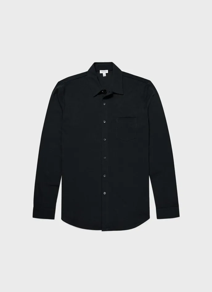 SUNSPEL Shirts Piqu Shirt Black 8211 Men