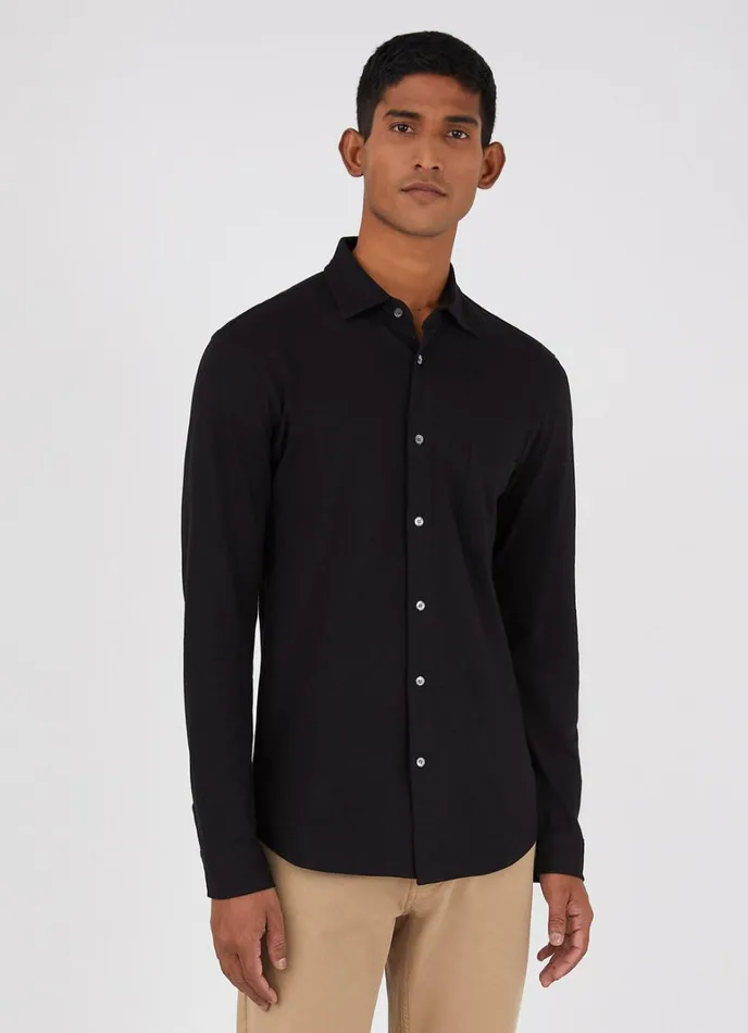 SUNSPEL Shirts Piqu Shirt Black 8211 Men