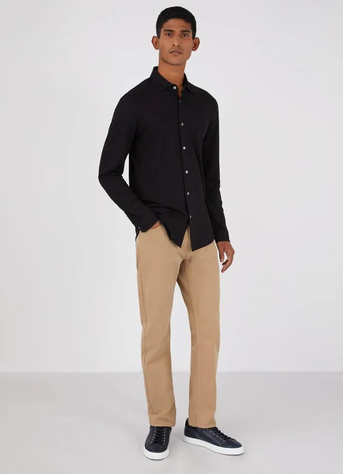 SUNSPEL Shirts Piqu Shirt Black 8211 Men