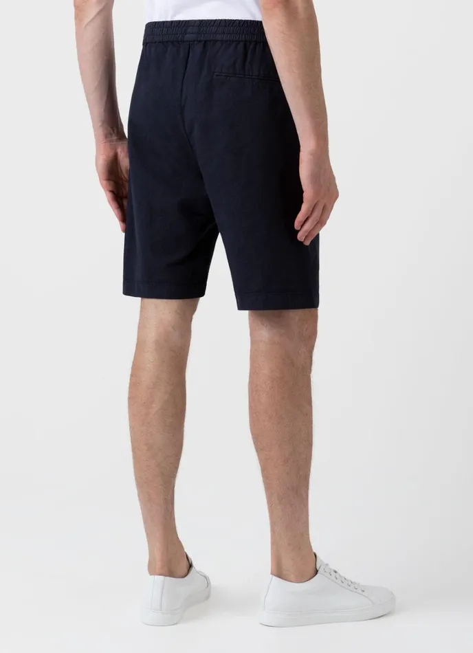 SUNSPEL Shorts Cotton Linen Drawstring Shorts Navy 8211 Men