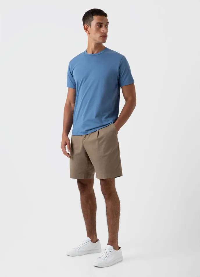 SUNSPEL Shorts Pleated Twill Shorts Dark Stone 8211 Men