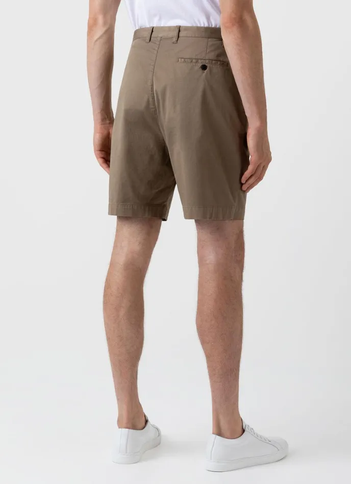 SUNSPEL Shorts Pleated Twill Shorts Dark Stone 8211 Men