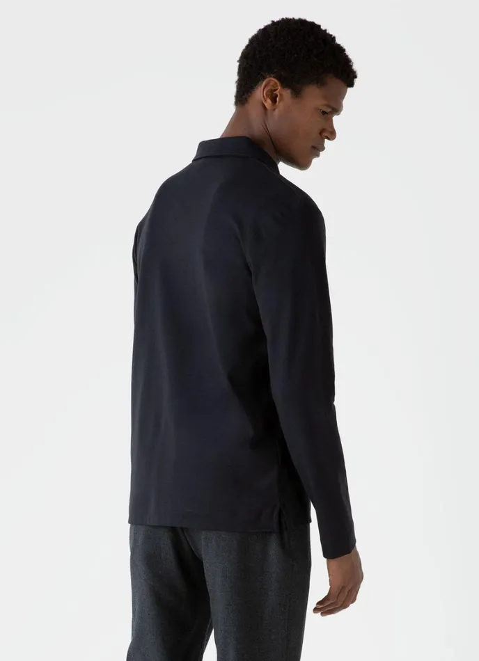 SUNSPEL Sweatshirts and Sweatpants Half Zip Heavyweight Polo Shirt Black 8211 Men