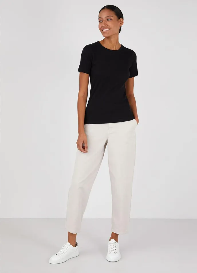 SUNSPEL Tshirts and Tops Rib Tshirt Black 8211 Women